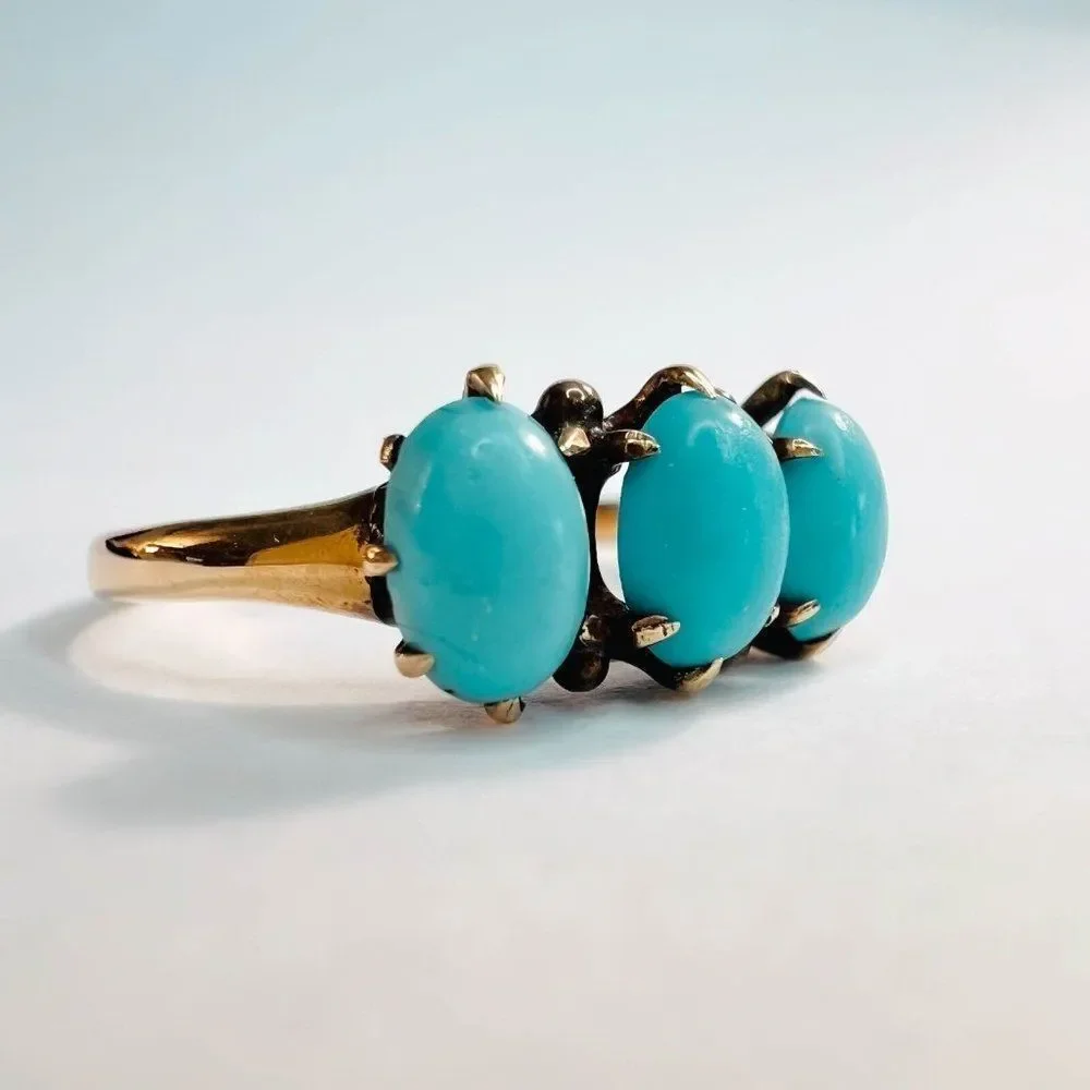 Estate Turquoise Three-Stone Ring